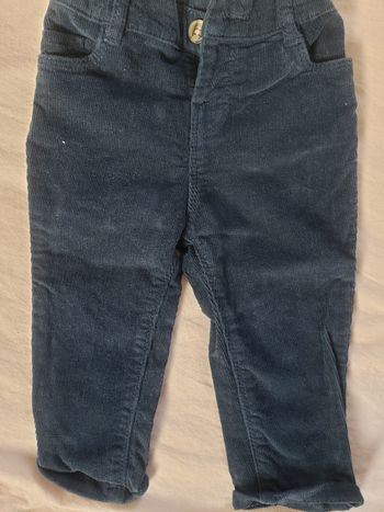 Pantalon velours bleu marine