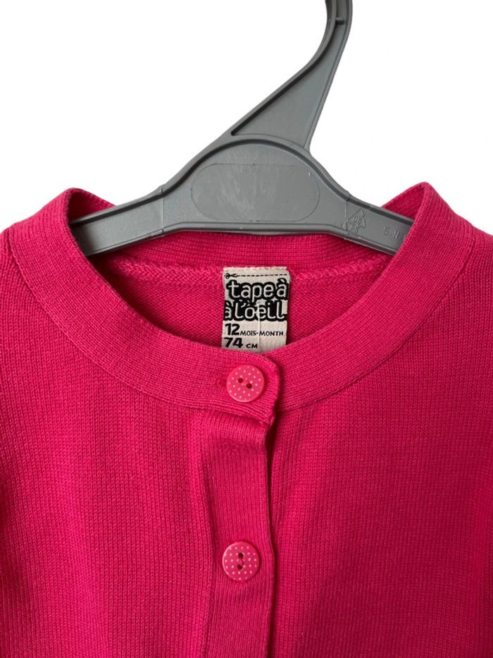 Gilet rose à manches courtes - Tape à l'oeil 12 mois (74cm) - photo numéro 2