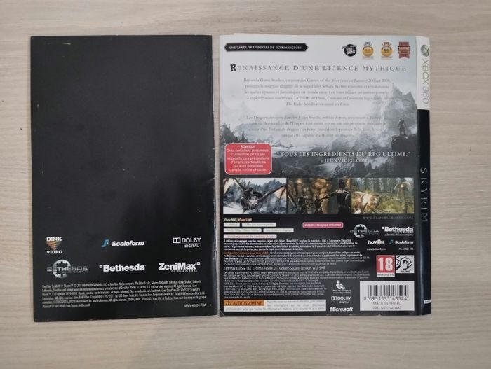 Notice + jaquette Skyrim Xbox 360 - photo numéro 2