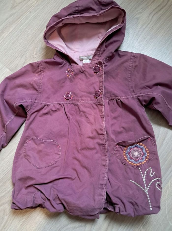 Manteau mi-saison fille 18 mois 81 cm Orchestra - photo numéro 3