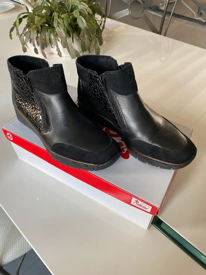 Boots bottines rieker antistress comme neuves - photo numéro 4