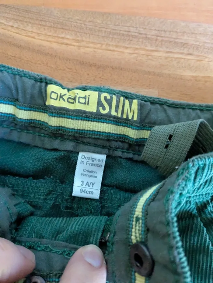 Pantalon velours Okaïdi 3 ans - photo numéro 2