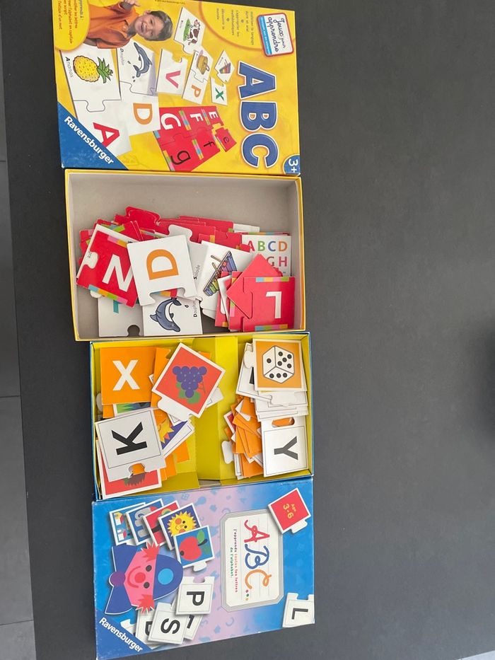 Ravensburger lot jeu enfant lecture alphabet lettre