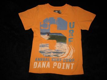TEE SHIRT MC ORANGE GARÇON "H&M" - 4 / 6 ANS - n°01