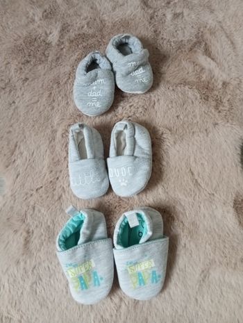 Lot 3 paires de chaussons