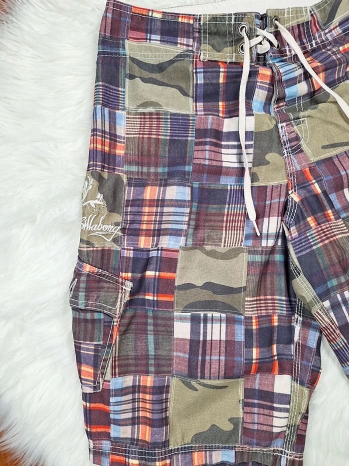 short de bain imprimé/brodé billabong - homme taille M - multicolore (518) - photo numéro 2