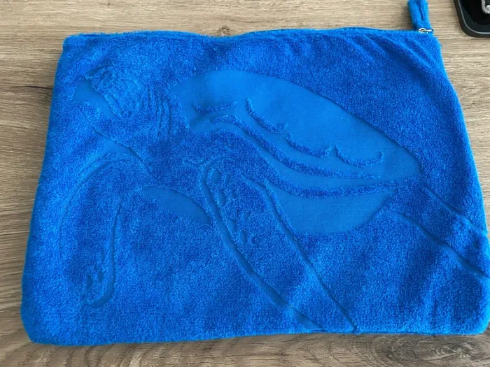 Grande trousse/pochette bleu tortue