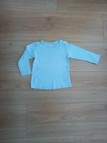 Tee shirt bleu manches longues