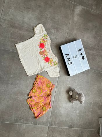 Ensemble fleurs corail