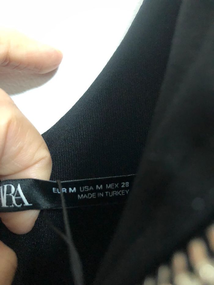 Superbe belle robe à zip noire Zara neuve avec étiquette taille M - photo numéro 3