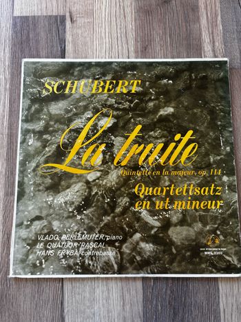 Vinyle 33 tours Schubert La truite Quintette en la majeur
