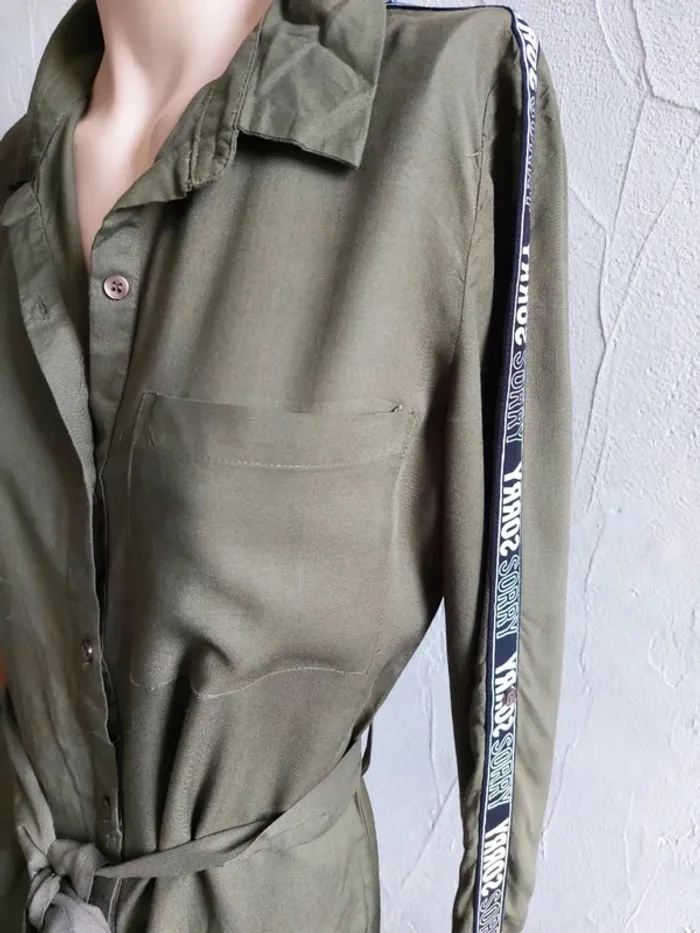 Robe chemise kaki à manches longues Taille S - photo numéro 3