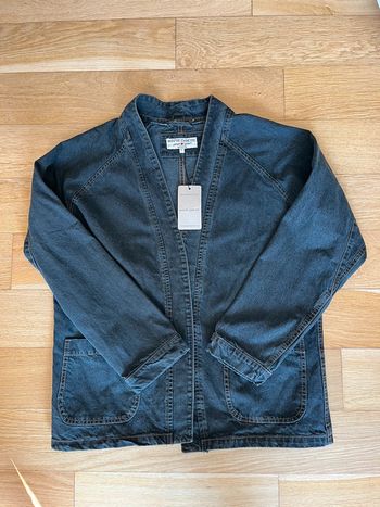 🧥 Veste Kimono "Japan Spirit" Bleu de Chine – Denim foncé – Taille L – Neuf avec étiquette