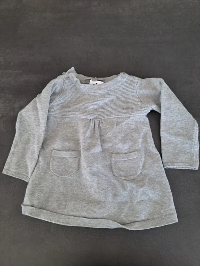 robe grise JBC 6 mois