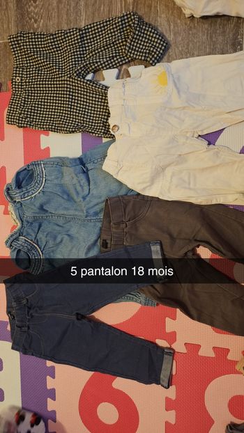 Lot pantalon 18 mois