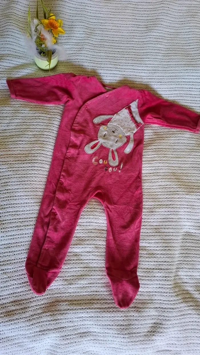 Pyjama Velour Lapin 12Mois