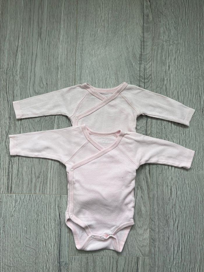 Lot de 10 bodies manches longues – 1 mois / 54 cm – Bon état - photo numéro 4