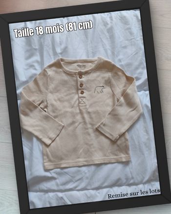 T-shirt manches longues côtelé 🧸 Vertbaudet 