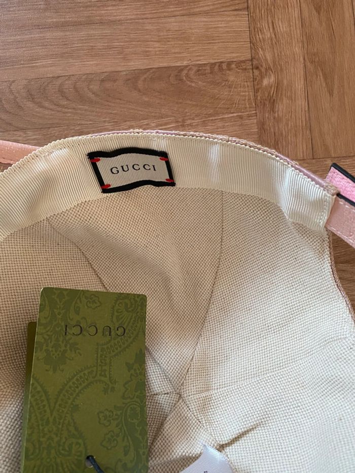 Casquette jumbo de baseball rose Gucci (NEUF) - photo numéro 4