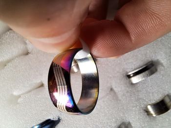 Bague acier inoxydable motifs