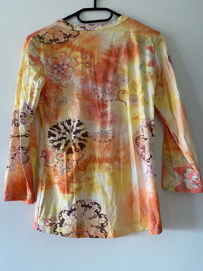 T-shirt jaune manches 3/4 Marine D’Taille 3 - photo numéro 2