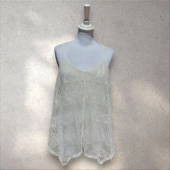 Débardeur fluide en dentelle blanche taille M