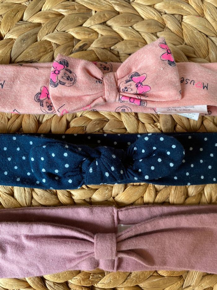 Lot 3 bandeaux bébé fille - photo numéro 2