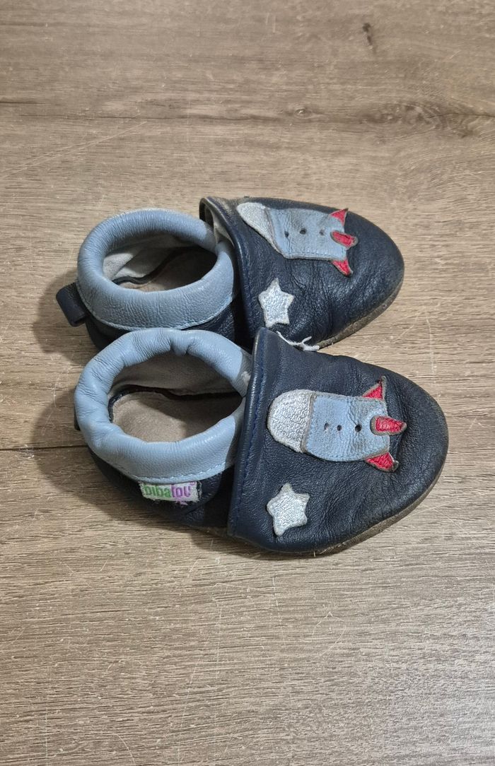 Lot chaussons souples en cuir 12-18 mois - photo numéro 6