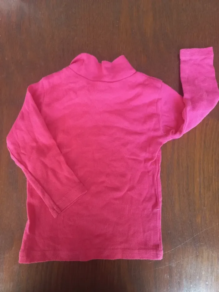 T-shirt rose manches longues oxylane 12mois 74cm - photo numéro 2