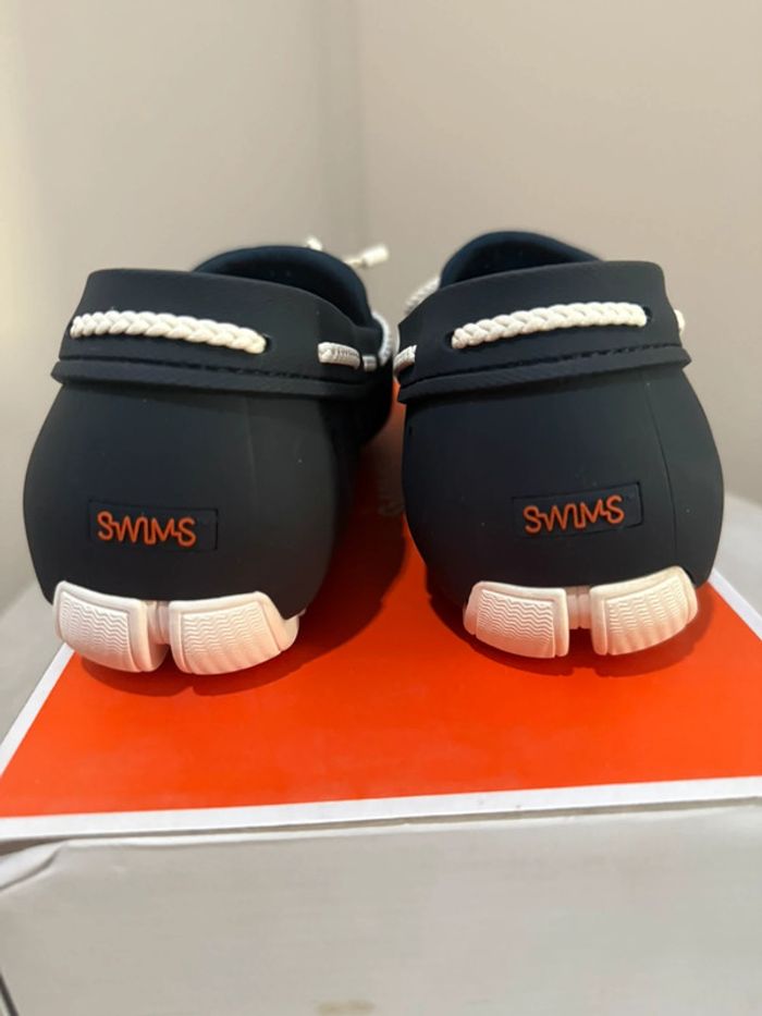 Swims - Mocassins, Bleu marine, blanche, Taille 40 - photo numéro 6