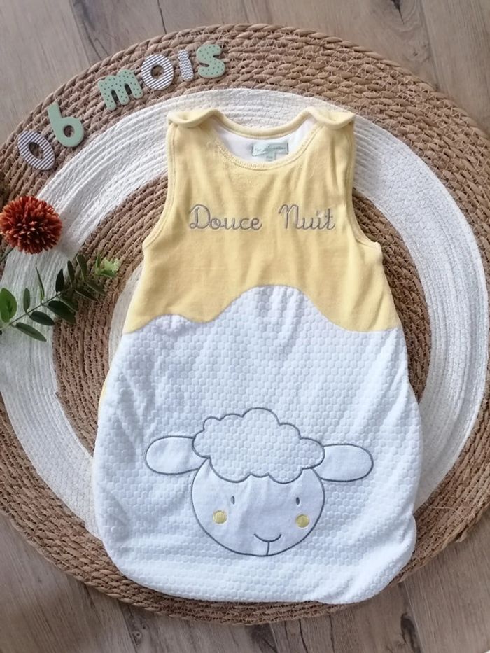 Gigoteuse mixte blanche et jaune - 0/6 mois