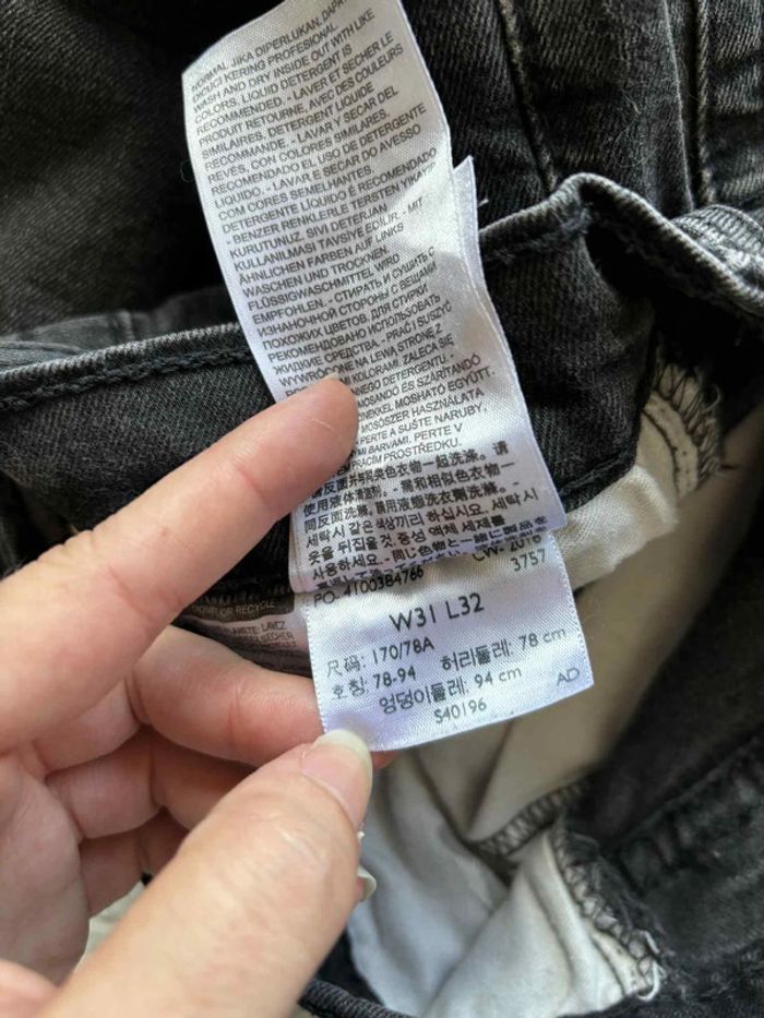 Jeans Levi’s homme 502 M/40 W30 L32 noir/anthracite slim taper, état impeccable - photo numéro 9