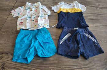 lot de 2 ensembles  short et t-shirt  3mois