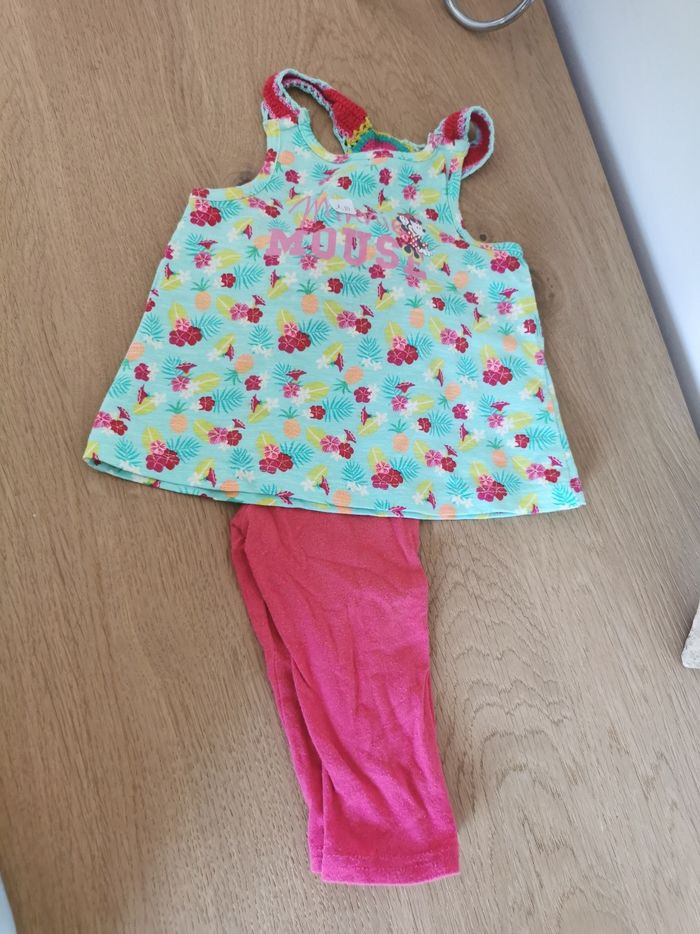 Ensemble bébé fille 12mois débardeur et legging disney