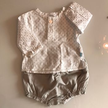 Ensemble bloomer / chemise - 1 mois