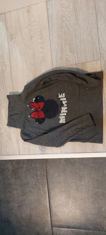 Joli sous pull gris, col roulé, fille, taille 3 ans