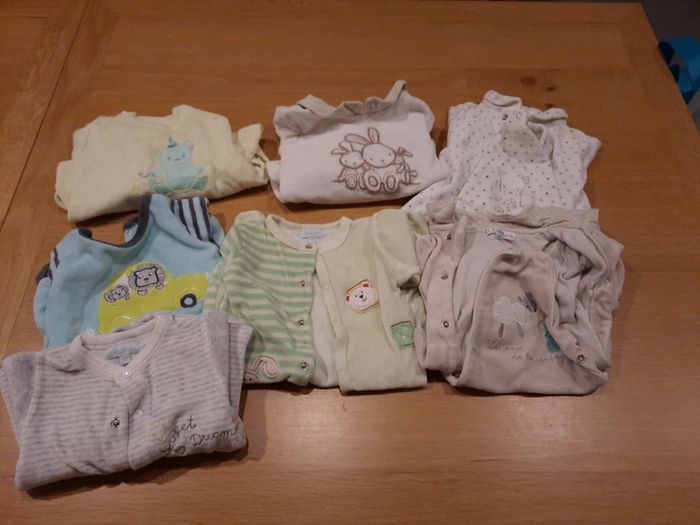 Lot de 6 pyjamas hiver 3 mois