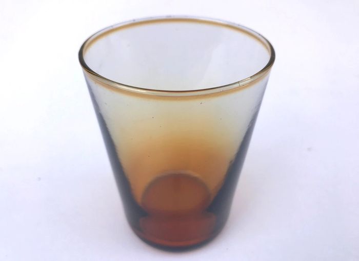 2 verres anciens Verre ambre transparent - photo numéro 3