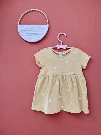 Robe jaune à pois – H&M – 80 cm (12 mois)