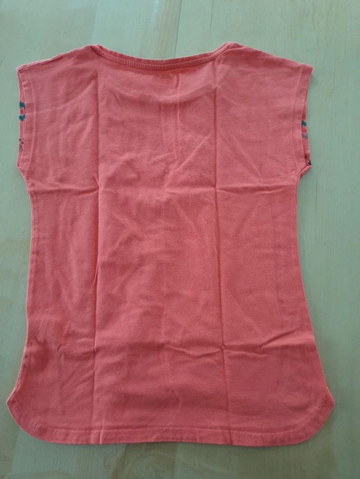 T-shirt fille 10 ans à pompons - photo numéro 2