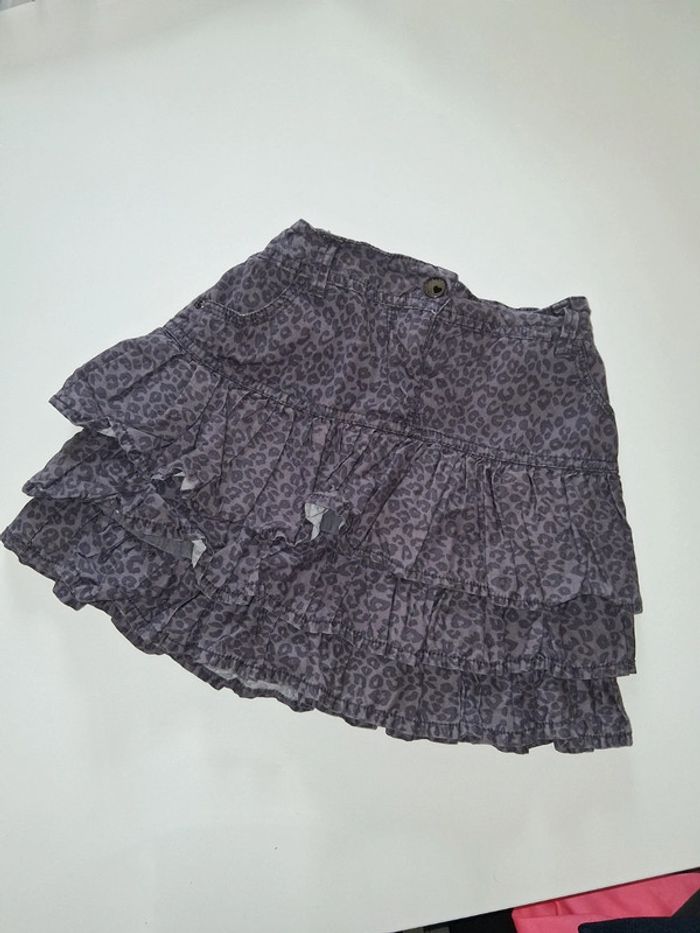 Jupe léopard grise avec volants NKY réglable à la taille - photo numéro 2