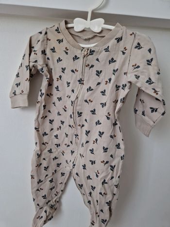 Combinaison mixte glandes feuilles 4-6mois H&M