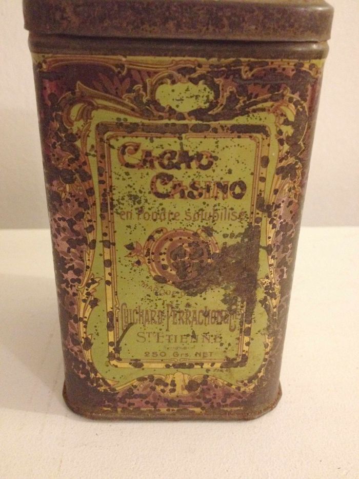 Ancienne boite publicitaire cacao casino en métal pour collectionneur - photo numéro 2