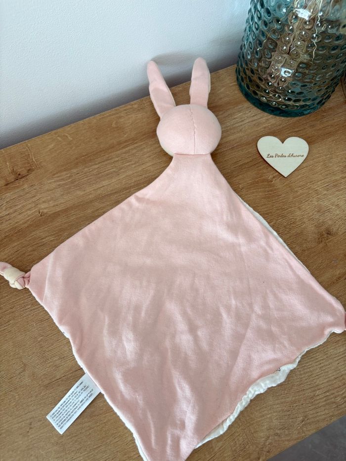 Doudou lapin lange rose - photo numéro 5