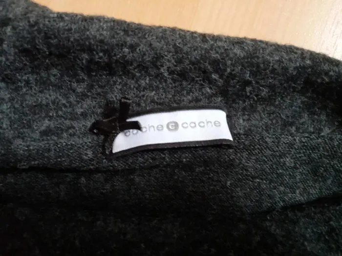 Pull Cache Cache Gris Anthracite Col Bateau Taille S (T1) - photo numéro 2