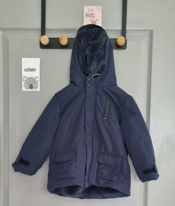 Manteau fourré garçon taille 24 mois
