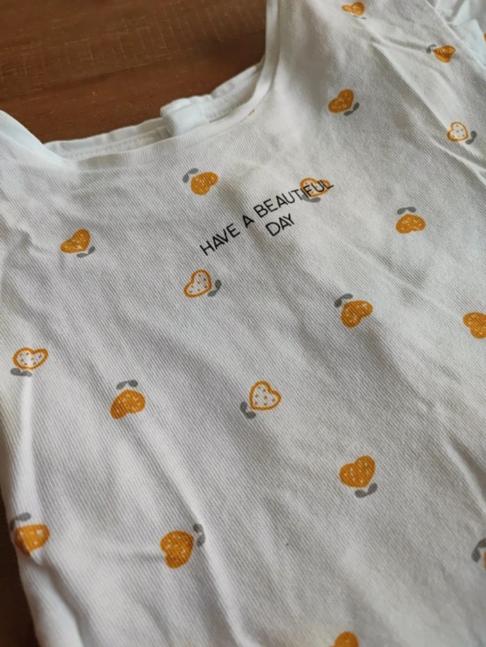 Tee-shirt blanc 6 mois - photo numéro 2