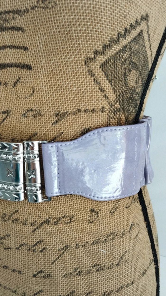 Ceintures 70 cm élastique lilas argenté femme - photo numéro 5
