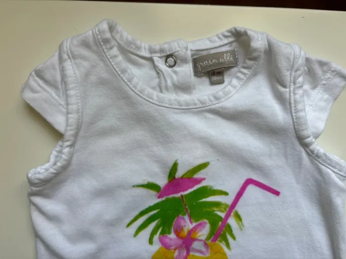 Ensemble T shirt et jupe 3 mois Grain de blé - photo numéro 4