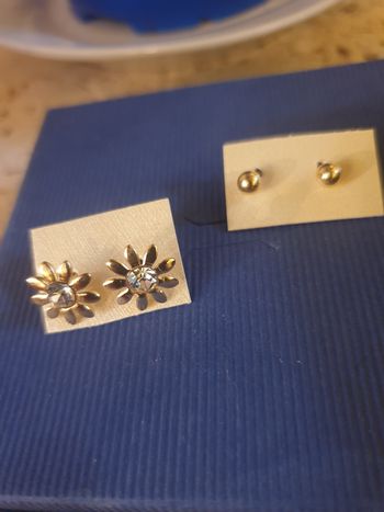 Lot 2 paires boucles d'oreilles fille 